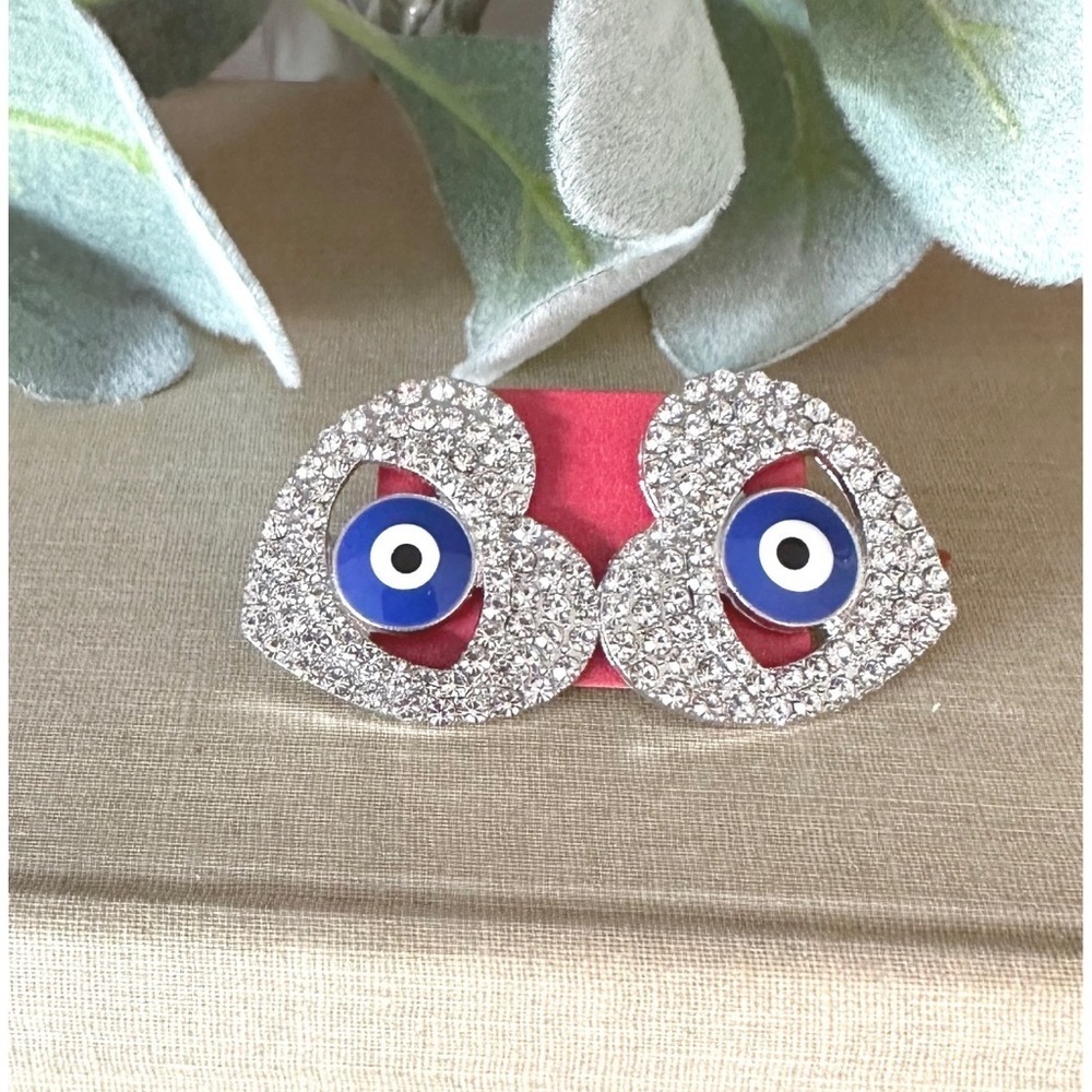 Blue Turkish eye earrings